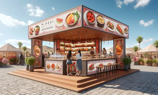 Módulos publicitarios para ferias gastronómicas en Perú - SUMA PUBLICIDAD